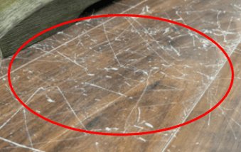 火災保険申請サポート 受給例その11 破汚損：床の傷など写真