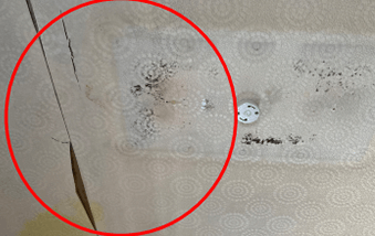 火災保険申請サポート 受給例その12 雪災：室内雨漏れ写真